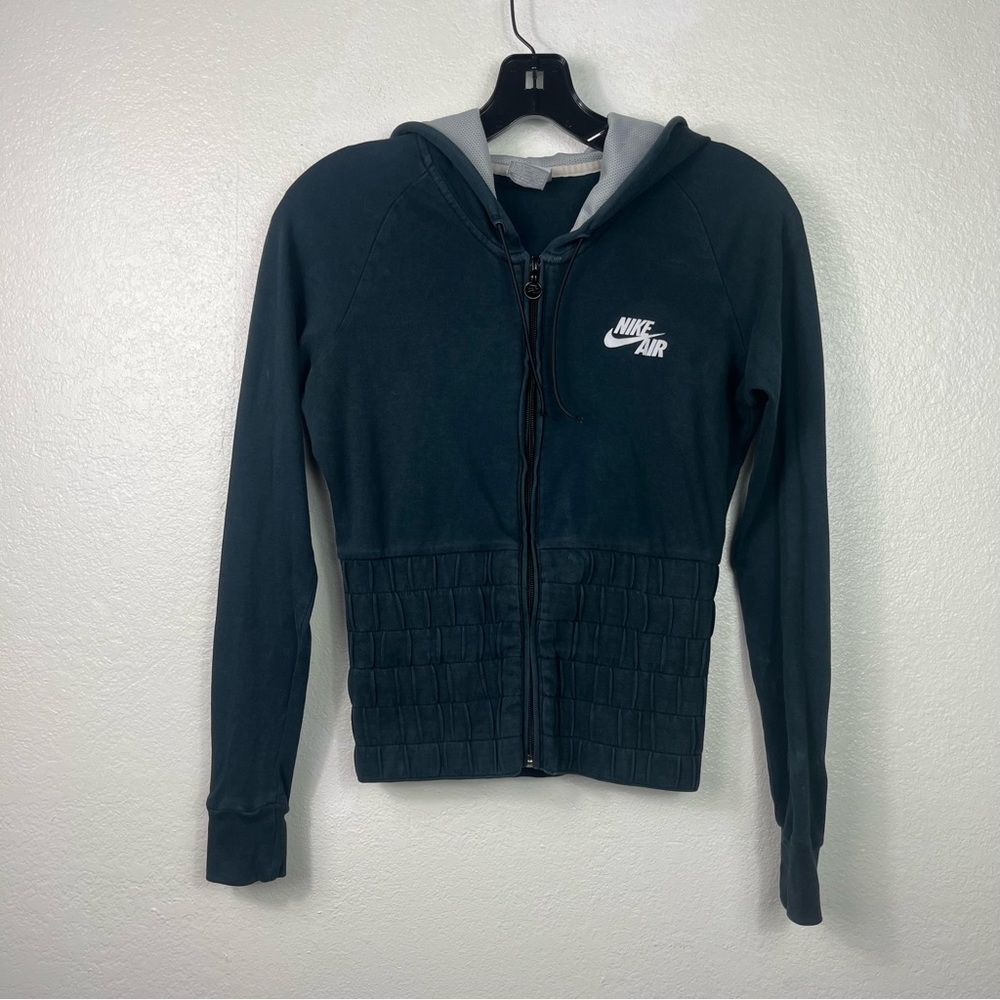 Nike Air Force 1 black full zip hooded sweater women’s small